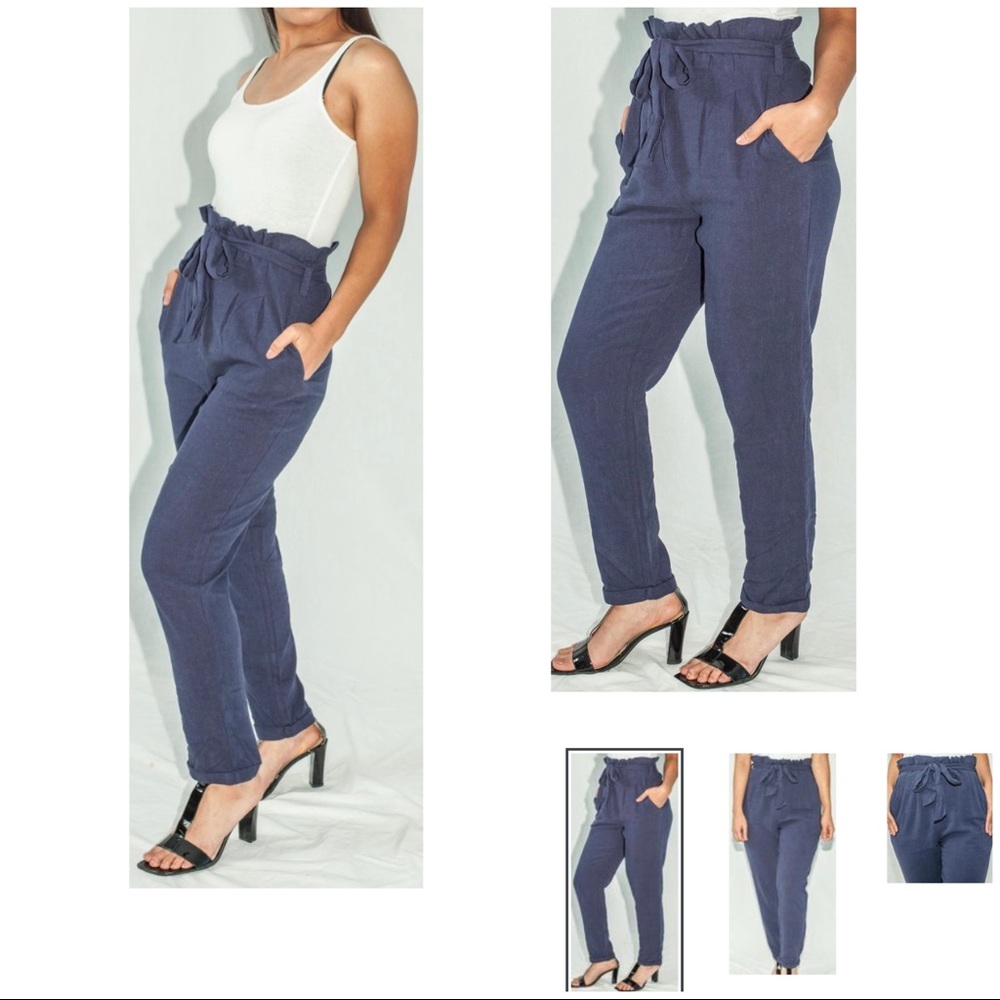 Paper Bag Cuffed Hem Pants BRAND NEW!